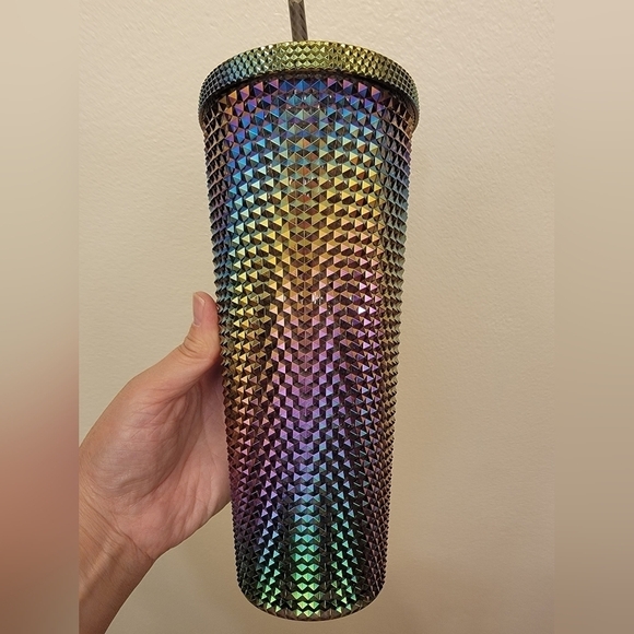 NWT Starbucks 2023 Oil Slick Studded Venti Tumbler Cup - Picture 5 of 5